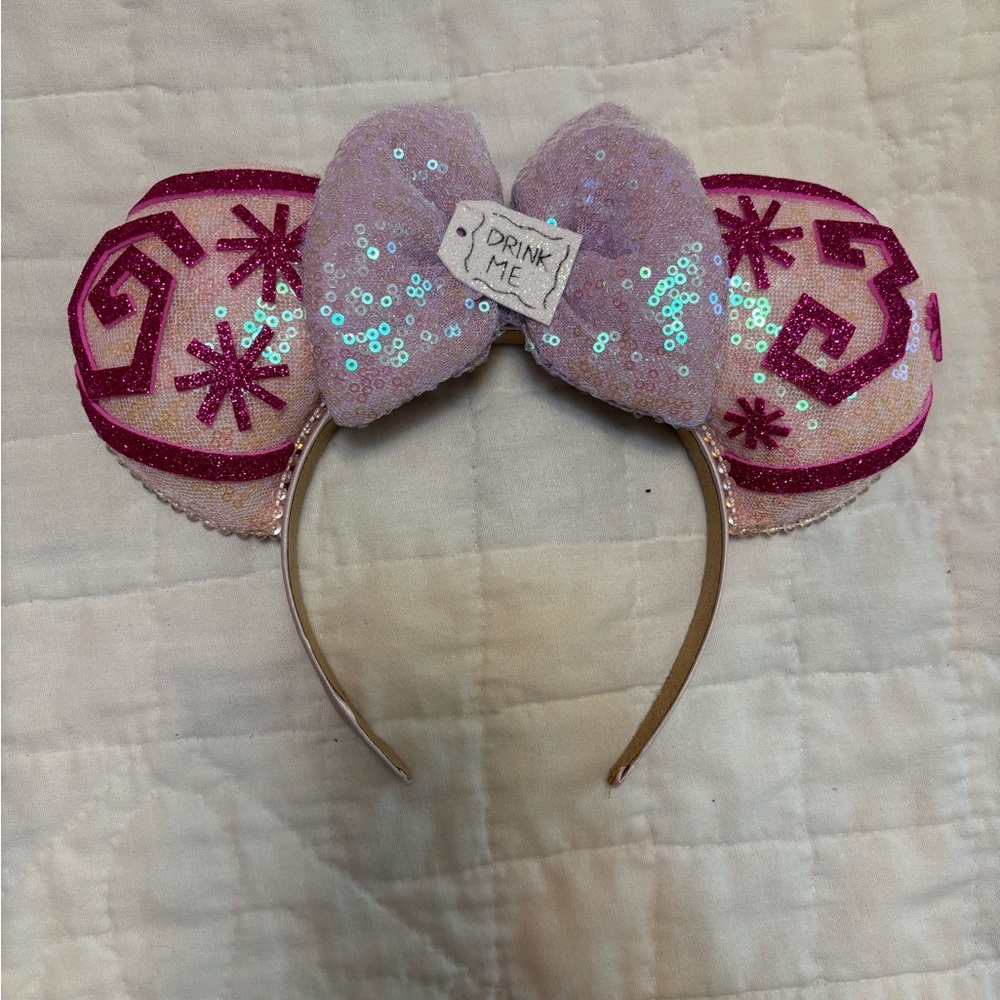 Mad Tea Party “Drink Me” Pink/Purple Teacup Ear Headband